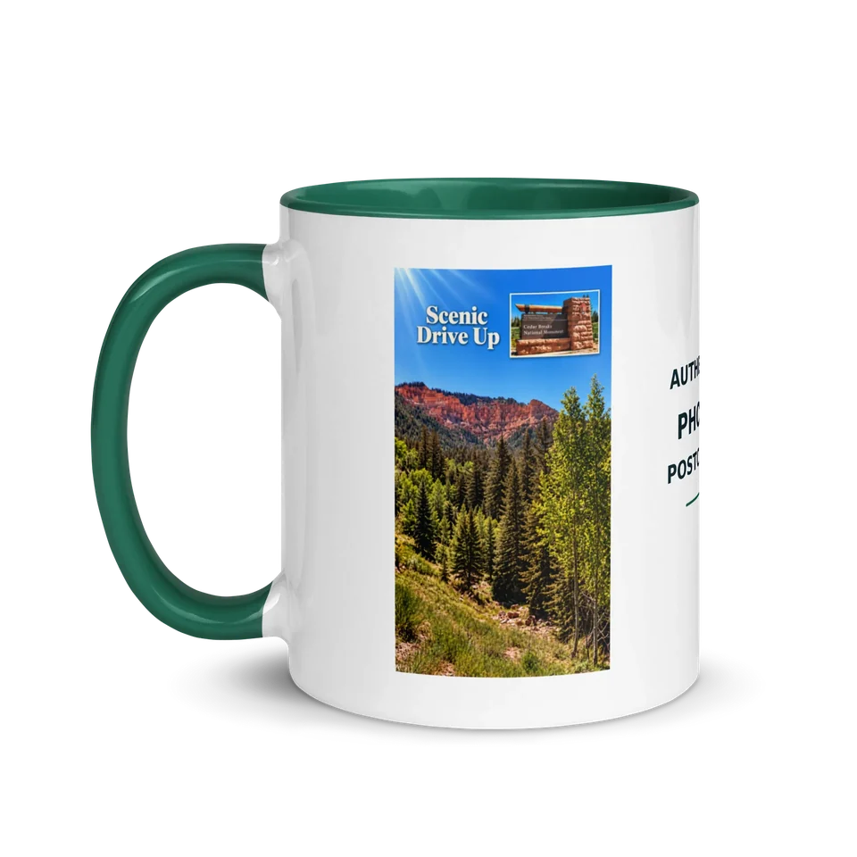 Cedar Breaks Scenic Drive — Authentic Photo Postcard Mug | Green collectible product preview